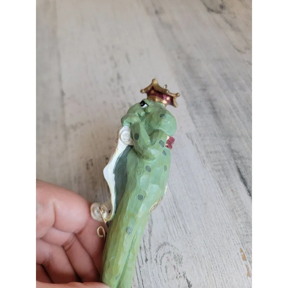 Frog prince kiss me‎ 10 cents folkart ornament Xmas